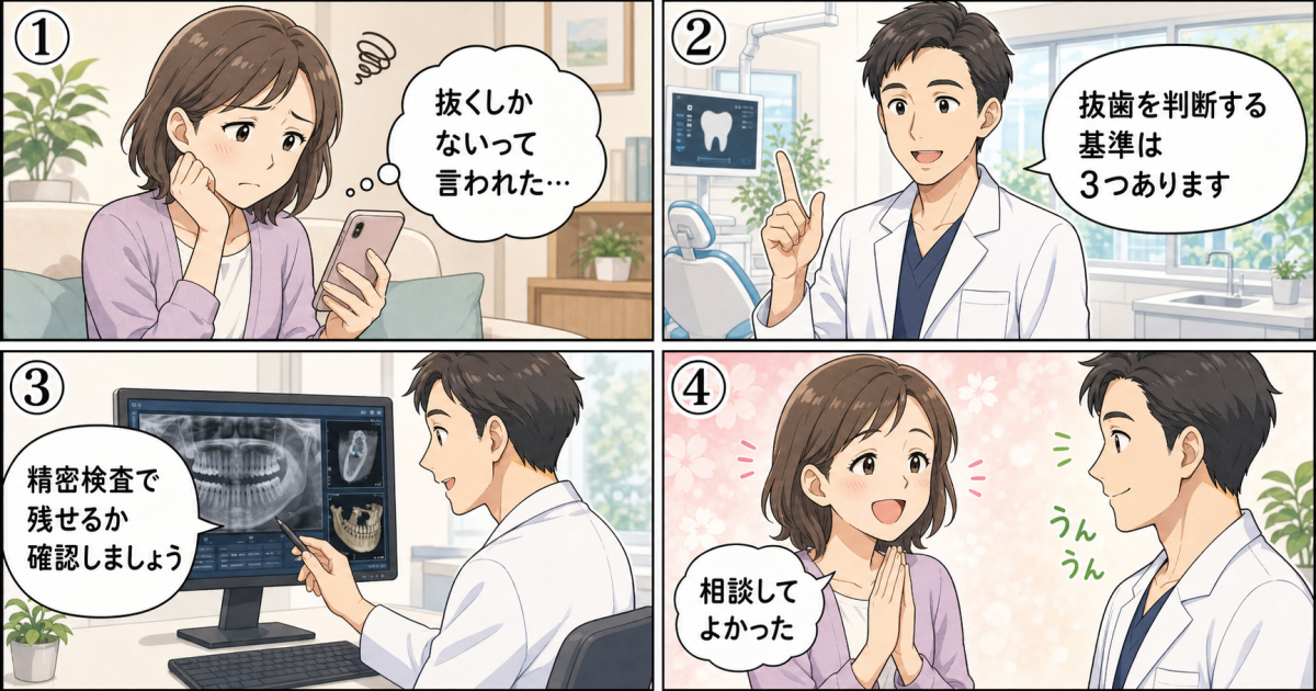 歯を残せない限界のサインとは？抜歯になる3つの基準を歯科医が解説