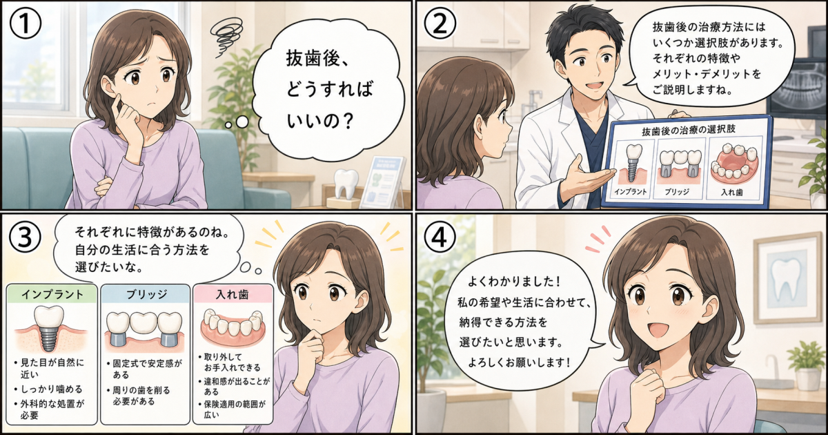 歯周病で抜歯後の選択肢は？40代女性が悩む費用と見た目を解説