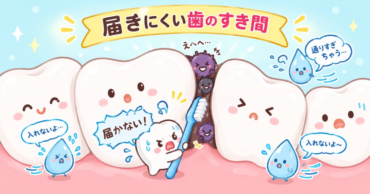歯並びが悪い部位に磨き残しが増えてむし歯を招く構造的理由